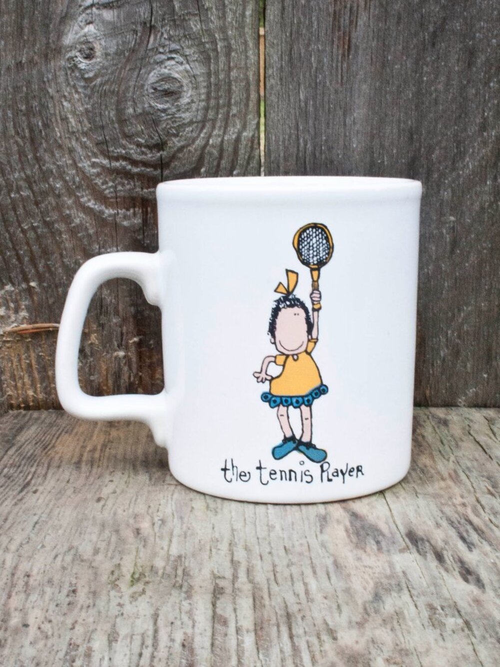 Vtg Tennis Mug - Gift for Tennis Player - Vintage Gift Mug - Sporty